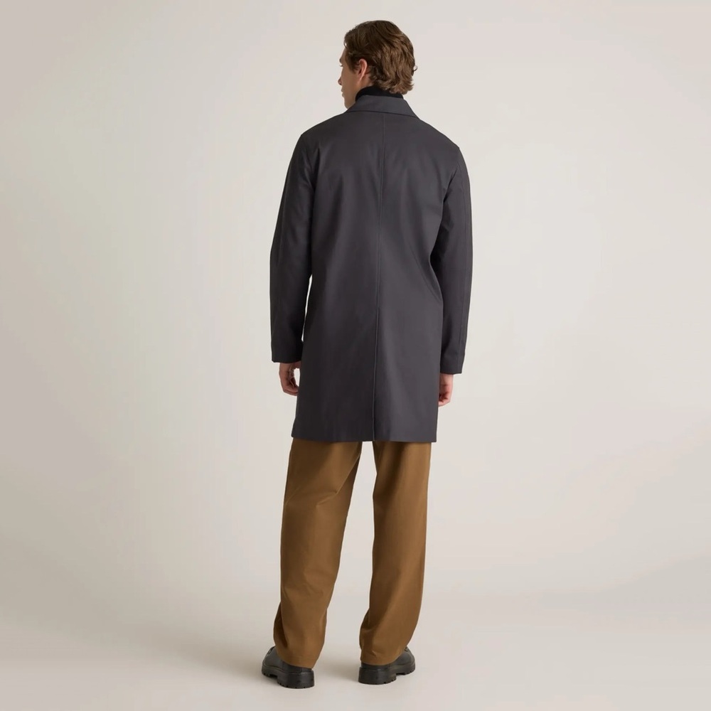 QUINCE • Black Comfort Stretch Trench Coat - Picture 6 of 8